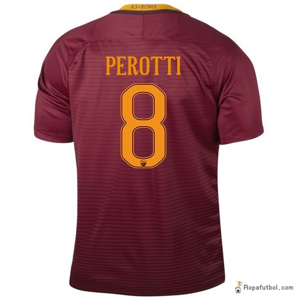 Camiseta As Roma Replica Primera Ropa Perotti 2016/17 Rojo